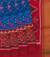 Blue Handwoven Ikat Silk Saree-Blue