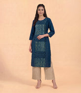 Indigo Printed Casual Kurta-RC5699