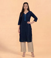 Ink blue festive kurta-RC5728