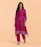 Magenta Pink Printed Dress-DR0116
