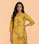 Mustard Floral Printed Co-Ord Set-CO5024