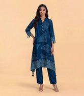 Navy blue Printed Co-Ord Set-CO5020