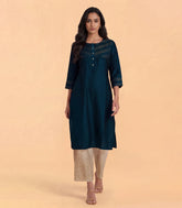 Navy blue festive kurta-RC5716