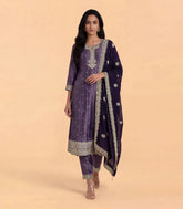 Violet festive anarkali set-RC5708