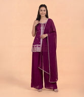 Violet Festive Sharara Set-RC5688