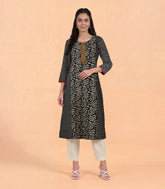 Warli art inspired printed kurta-RC5709
