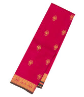 Hot Pink Handloom Kanchipuram Silk Saree With Floral Buttas-KA12720