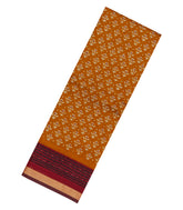 Mustard Printed Chanderi Cotton Saree With Zari Border-BL5501