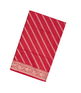 Crimson Handloom Banarasi Silk Saree With Floral Motifs-BE1288