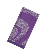 Lilac Printed Synthetic Tussar Silk Saree With Zari Checks & Motifs-SY0382