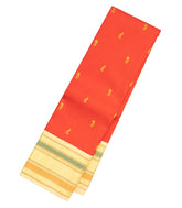 Red Handloom Korvai Kanchipuram Silk Saree With Buttas-KA12816