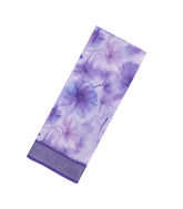 Lavender Printed Synthetic Linen Saree With Floral Motifs-SY0210