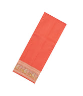 Peach Woven Dupion Silk Saree With Meena Borders-DS0565