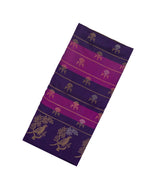 Magenta & Purple Handloom Soft Silk Saree With Stripes & Buttas-SO4189