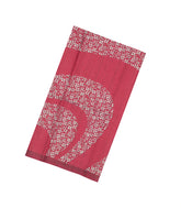 Crimson Printed Synthetic Tussar Silk Saree With Zari Checks & Motifs-SY0376