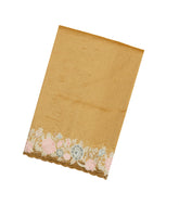 Gold Woven Crushed Tissue Saree With Embroidered Meena Floral Motifs EN1785