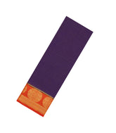 Violet Woven Art Crepe Saree With Zari Checks & Contrast Border-BL5130