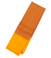 Mustard Handloom Korvai Kanchipuram Silk Saree With Ganga Jamuna Border-KA13224