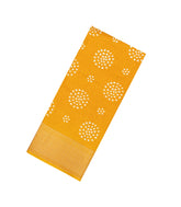 Yellow Printed Synthetic Dola Silk Saree With Motifs & Zari Stripes-SY0452