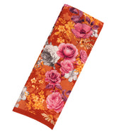 Red Woven Crepe Silk Saree With Printed Floral Motifs-PS0517