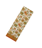 Off White Printed Crepe Silk Saree With Floral Motifs-PS0931