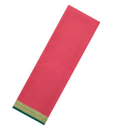 Peach Woven Mysore Silk Saree With Contrast Border-MS3716