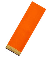 Orange Woven Mysore Silk Saree With Contrast Zari Border-MS3616