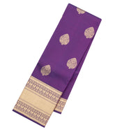 Purple Woven Pure Silk Saree With Zari Buttas-EC2600