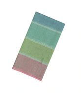 Multi Colour Handloom Linen Saree With Stripes-LI0737