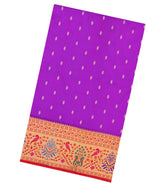 Purple Handloom Paithani Silk Saree With Meena Border & Pallu-PA1118