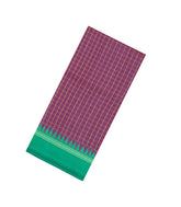 Chesnutt Pink Woven Tussar Silk Saree With Chekcs & Green Border-TU3231