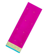 Hot Pink Woven Mysore Silk Saree With Buttas & Contrast Border-MS3624