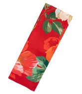 Red Woven Crepe Silk Saree With Printed Floral Motifs-PS0513