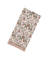 Off White Printed Jaipur Cotton Saree With Floral Motifs-JC1678