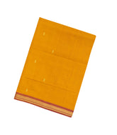 Mustard Woven Kadapa Cotton Saree With Buttas & Contrast Border-KN0665