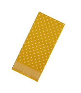 Mustard Printed Synthetic Moss Chiffon Saree With Checks-BL5734