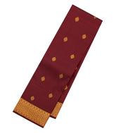 Maroon Handloom Kanchipuram Silk Saree With Floral Buttas-KA14006