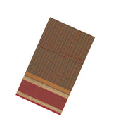 Green Handloom Silk Cotton Saree With Checks-SC4206