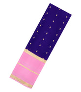 Purple Woven Mysore Silk Saree With Contrast Zari Border-MS3486