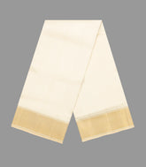 Cream Handloom Pure Silk 9 Yards Dhoti With 5 Yards Angavasthram-CD1562