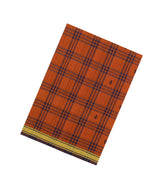 Orange Woven Kadappa Cotton Saree With Checks-KN0769