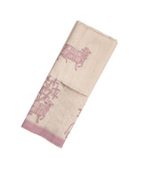Baby Pink Woven Blended Dupion Saree With Embroidered Cow Motifs-BL3869
