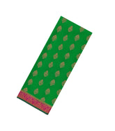 Light Green Woven Mysore Silk Saree With Floral Motifs and Contrast Border-MS3352