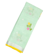 Mint Green Handloom Kota Silk Saree With Meena Floral Motifs-KO1043