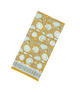 Mustard Printed Jaipur Cotton Saree With Printed Floral Vine Motifs-JC1940