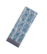Indigo Printed Chanderi Cotton Saree With Zari Border-CC1583