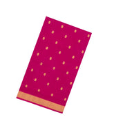 Pink Handloom Maheswari Silk Cotton Saree With Floral Buttas-SC4953