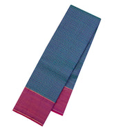 Blue & Cyan Handloom Kanchipuram Silk Saree With Checks & Contrast Border-KA16892