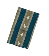 Navy Blue Woven Synthetic Satin Saree With Floral Zari Motifs-BL4853