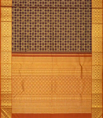 Maroon Handloom Natural Dyed Silk Saree With Minangkabau Motifs